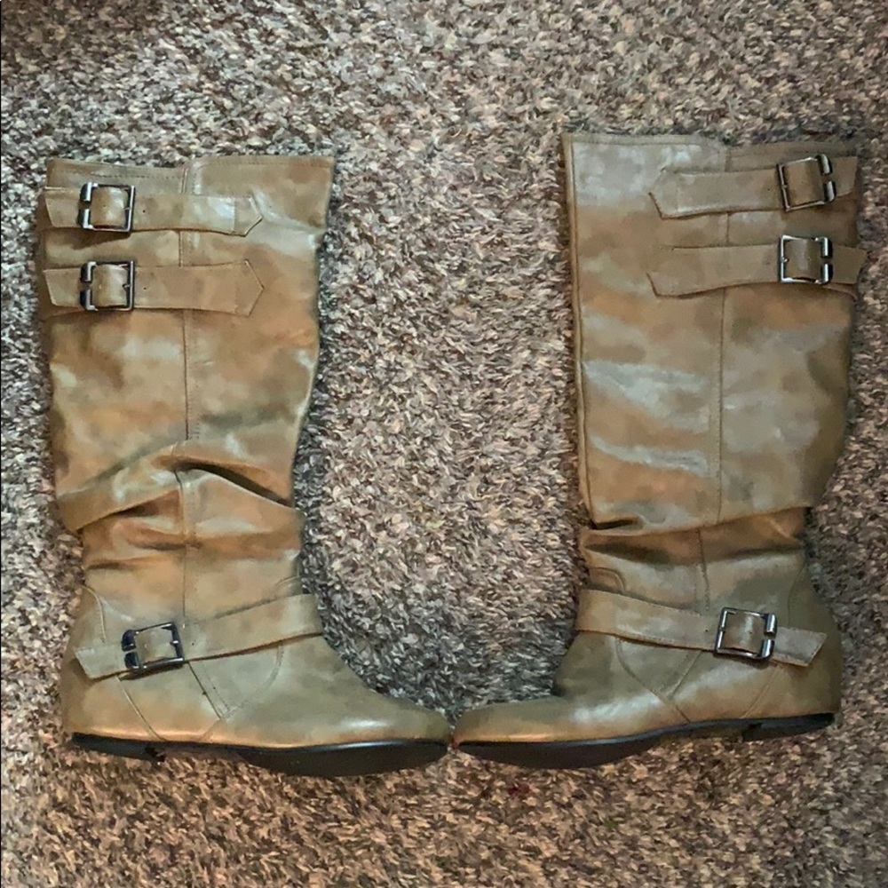 Tan tall boots